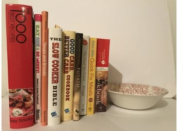 Cook Book And Pasta Bowl Lot