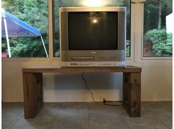 Wooden Stand And TV