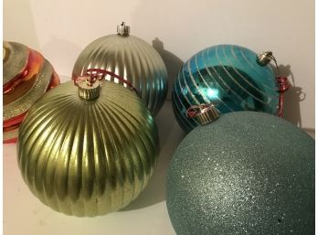 Five Large Christmas Ornaments