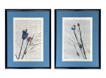 Pair Of Artist Signed Limited Edition Floral Prints - August Harvest I, III