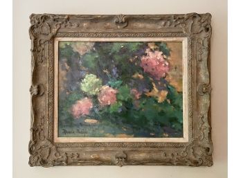 Marcia Philips Floral Impressionist Painting In Ornate Frame