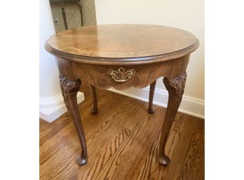 Vintage Baker Furniture Banded Circular Accent Table