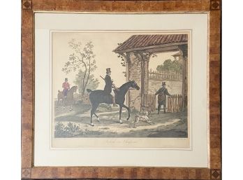 19th Century French Lithograph Print After Carls Venet Engraved By Jazet - Retour Du Chasseur