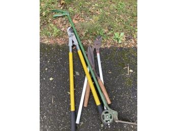 Assorted Lot Of Garden Clippers, Cutters, Etc