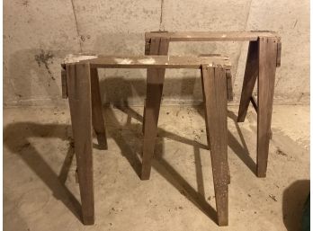 Pair Of Wooden Saw Horses