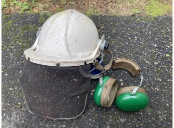 Yard Work Helmet And Ear Protetors