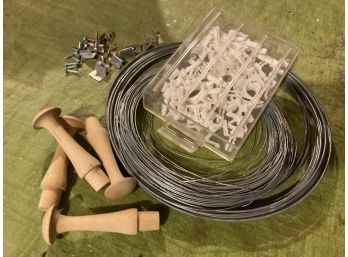 Lot Of Assorted Wire, Plugs, Pegs And More