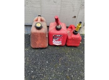 Three Gasoline Jugs