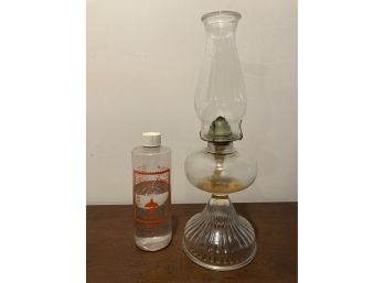 Glass Oil Lamp With Lamp Oil