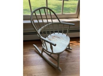 Round Back Child Sized Vintage Rocking Chair