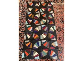 Crazy Quilt With Black Background
