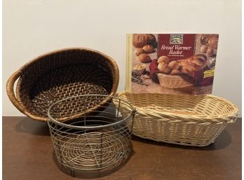 Bread Baskets And A Wire Basket