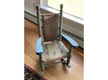 Small Antique Doll Rocking Chair