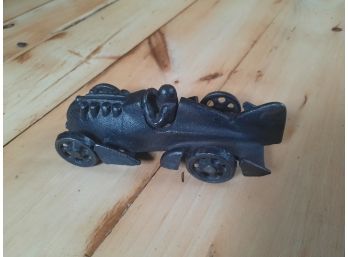 Vintage Hubley #JM201 Cast Iron Boat Tail 8 Piston Engine Indy Racer With Driver In Mint Condition.