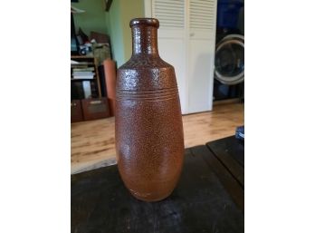 Antique 9 Brown Stoneware Pottery Earthenware Ceramic Porcelain Bottle