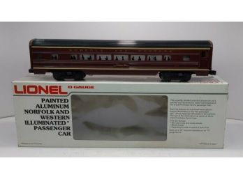 VINTAGE LIONEL O GAUGE #6-9562 PAINTED ALUMINUM NORFOLK WESTERN PASSENGER CAR W/ BOX New In Box