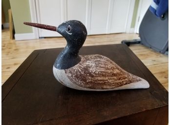 Very Nice Carved Folk-art Duck In Nice Condition.