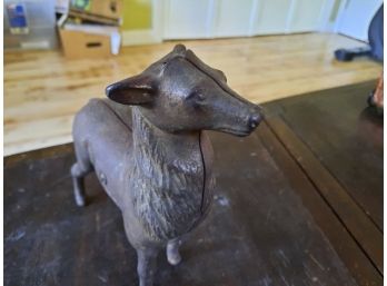 Vintage 7' X 6' Deer Cast Iron Door Stop Missing Antlers