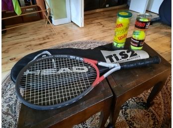 HEAD Titanium Tennis Racquet In Carry Case With 6 Tennis Balls