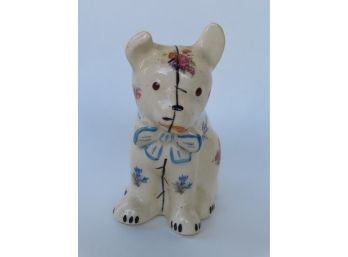 Adorable Collectible Vintage Cream Colored Ceramic Dog Figurine