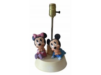 Vintage Disney Mickie & Minnie Lamp With Night Light (B)