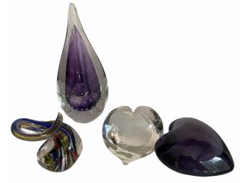 Collection Of Four Art Glass Objects