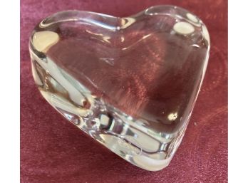 Baccarat Crystal Heart Paperweight