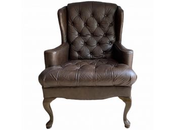 Vintage Brown Wing Back Chair