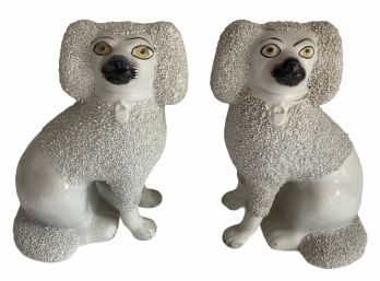 Pair Of Antique Staffordshire Dogs (A)