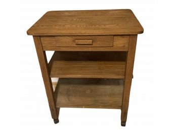 Solid Oak Kitchen Cart