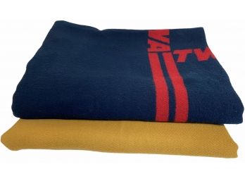 Two Vintage Airline Blankets -TWA  & Delta