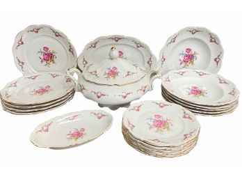 Vintage Mittertech Bavaria China 'Rosella' Twenty Piece Partial Set