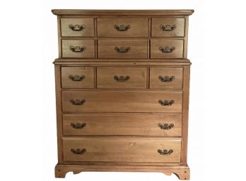 Vintage Eight Drawer Maple Chest Of Drawers 38' X 18' X 48'