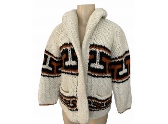 Vintage Wool Cardigan With Shawl Collar