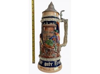 Antique German 13 Inch Beer Stein (a)