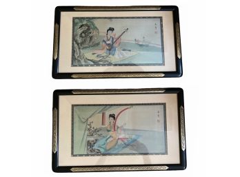 Two Framed Antique Chinese Prints