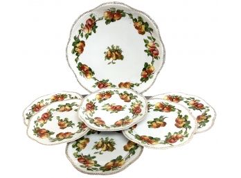 Vintage Fine Decorated Porcelain Dessert Set