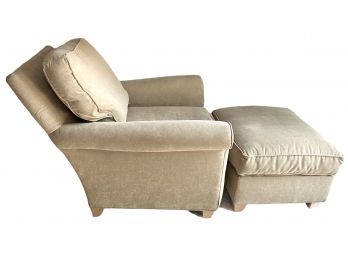 Camel Contemporary Chair With Ottoman Rowe Furniture