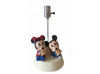 Vintage Disney Mickie & Minnie Lamp With Night Light (A)