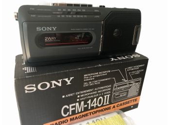 New In Box - SONY Radio Cassette Recorder Model CFM-140