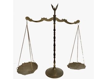 Antique Brass Scale With Eagle Finial