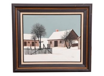 Signed Charles Lucien Pincon (French 1902-1973) Oil On Board Framed Painting