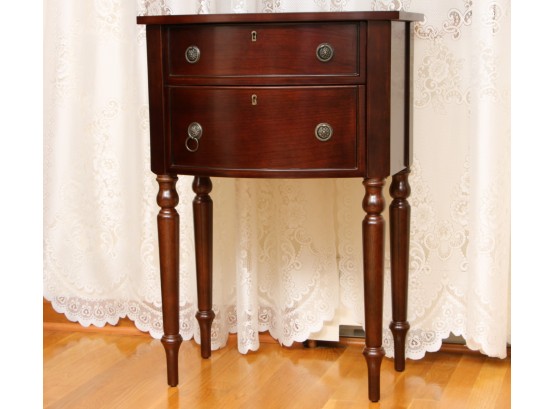 Two Drawer Mahogany Side Table
