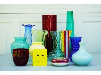 Group Of Colorful Vases