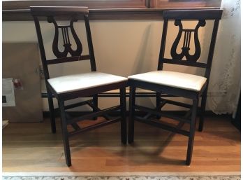 Pair Of Mahogany Foldable Chairs