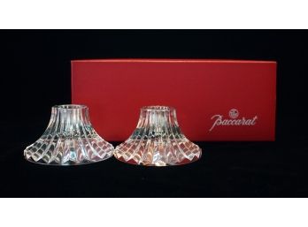 Set Of Baccarat Candlestick Holders With Box