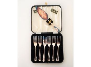 Collection Of Six Forks And Cake Knife