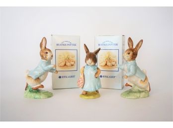Two Peter Rabbits And Mrs. Flopsy Bunny