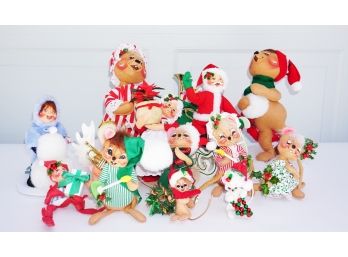 Group Of 13 Annalee Christmas Characters