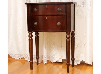 Two Drawer Mahogany Side Table